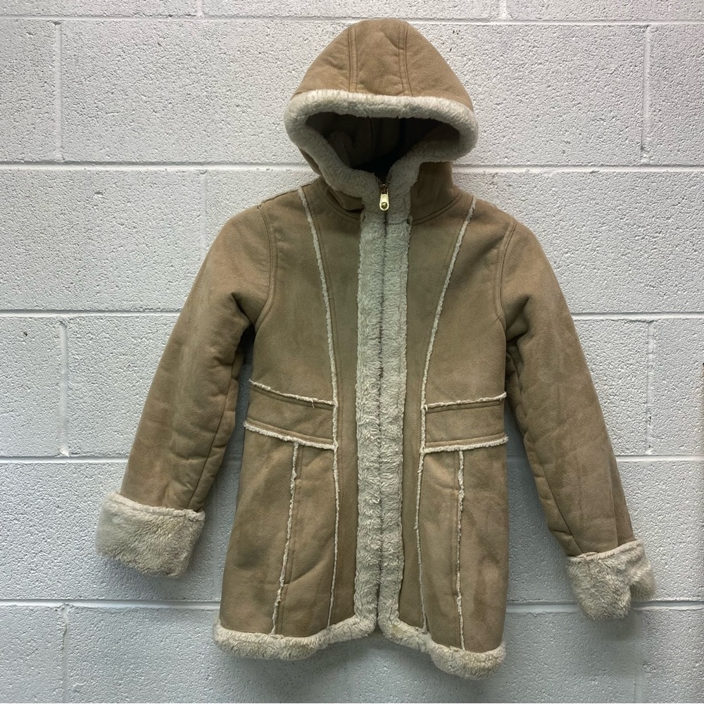 Kids Sz 7/8 Hemisphere Faux Fur Coat